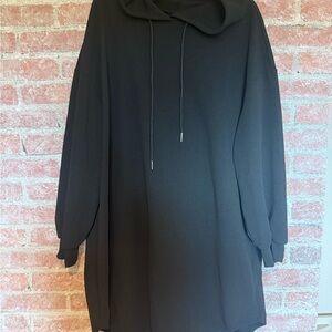 SHEIN Black Hoodie Dress